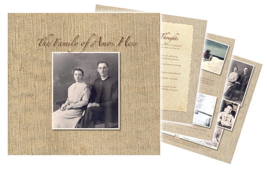 hess family photo album scrapbook publication design russell